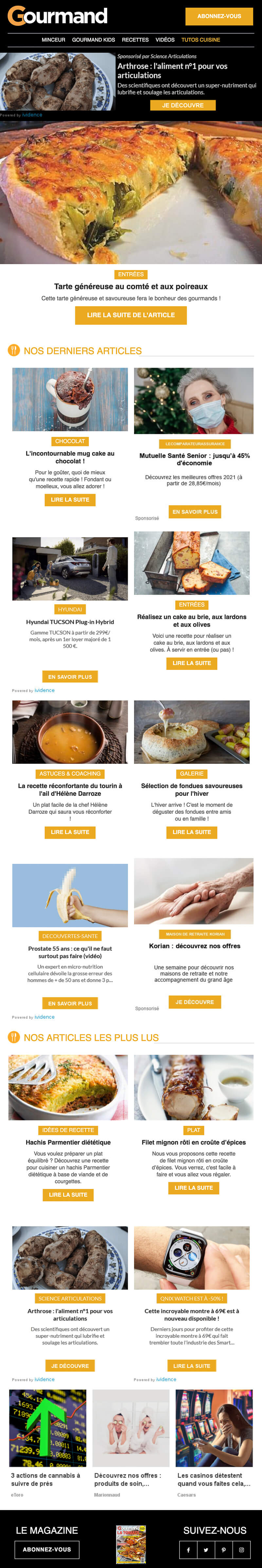 Newsletter Gourmand