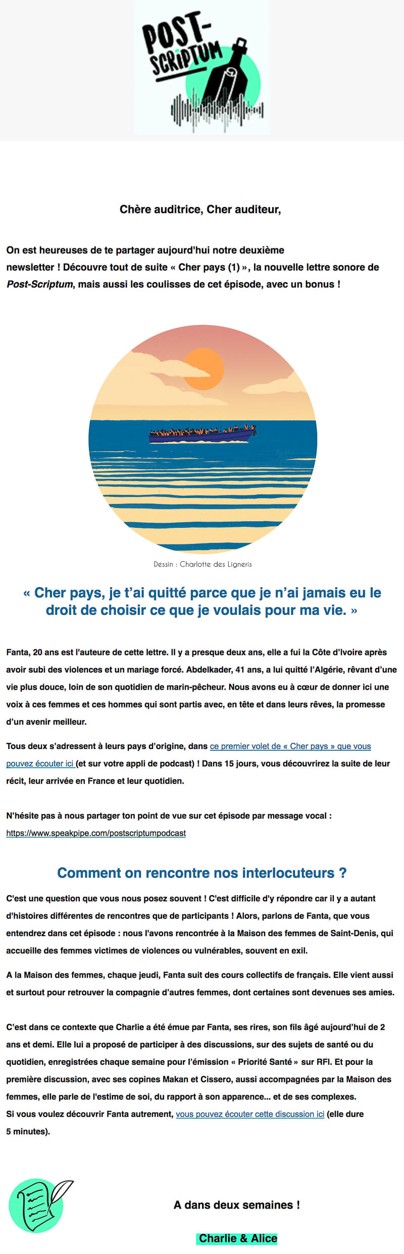 Newsletter Post-Scriptum