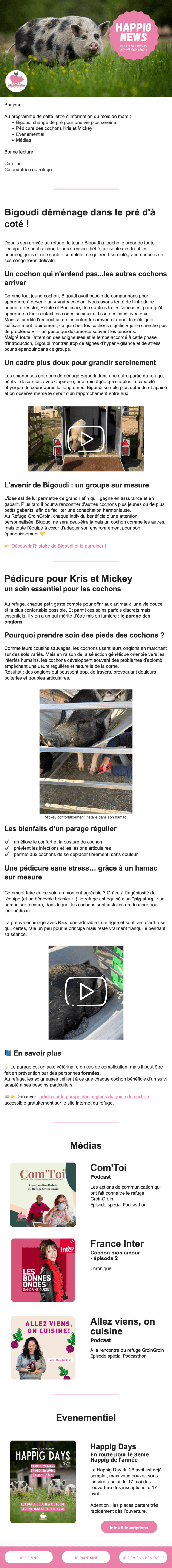 Newsletter Refuge GroinGroin