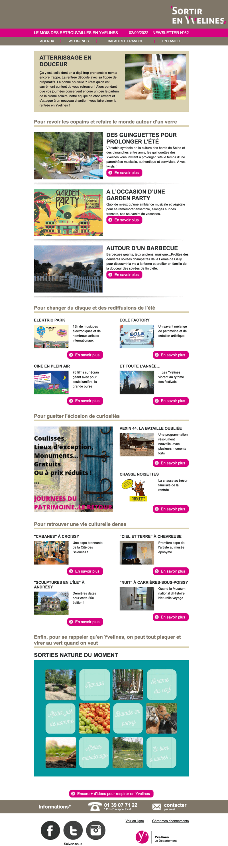 Newsletter Yvelines Tourisme