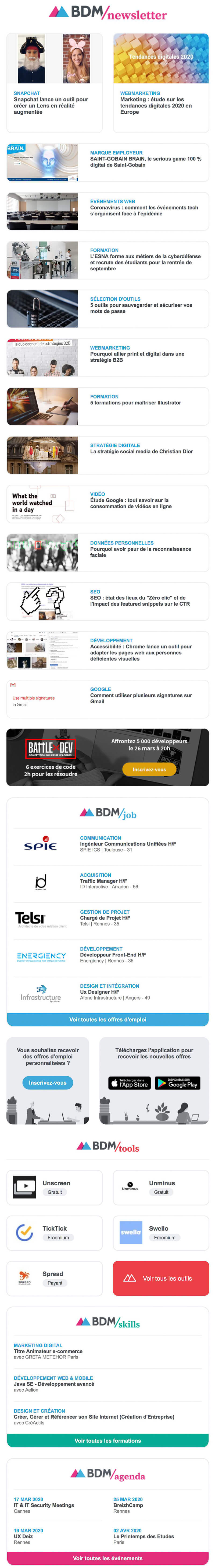 Newsletter Blog du Modérateur