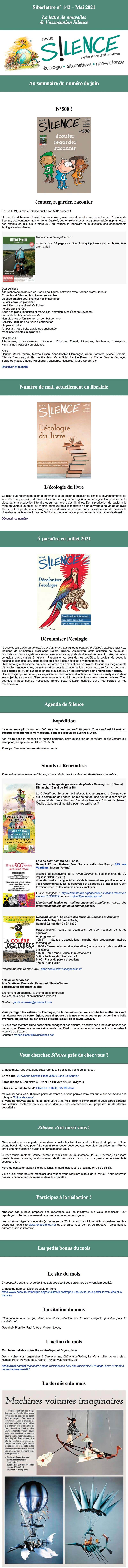 Newsletter Revue Silence