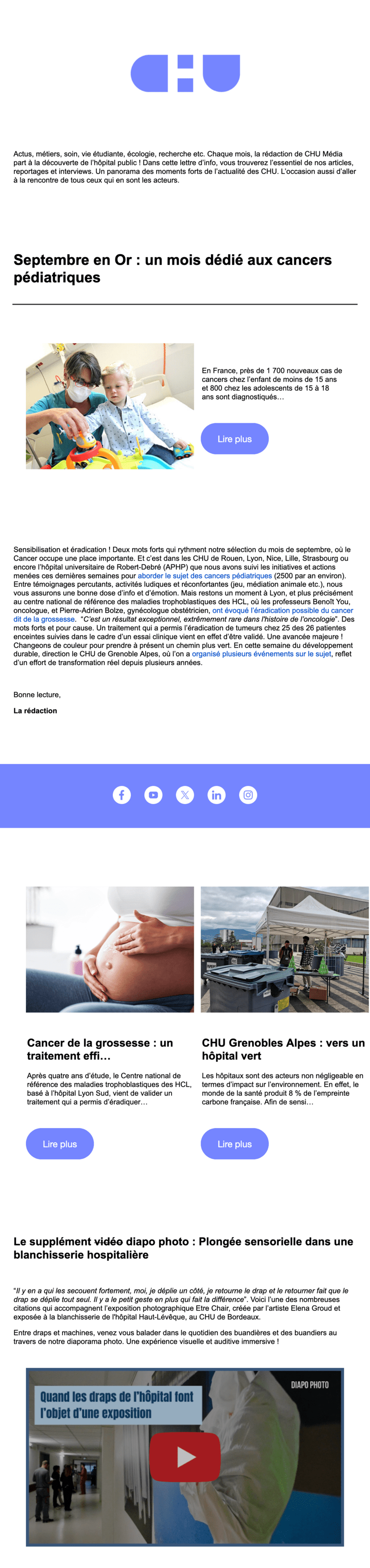 Newsletter CHU Média