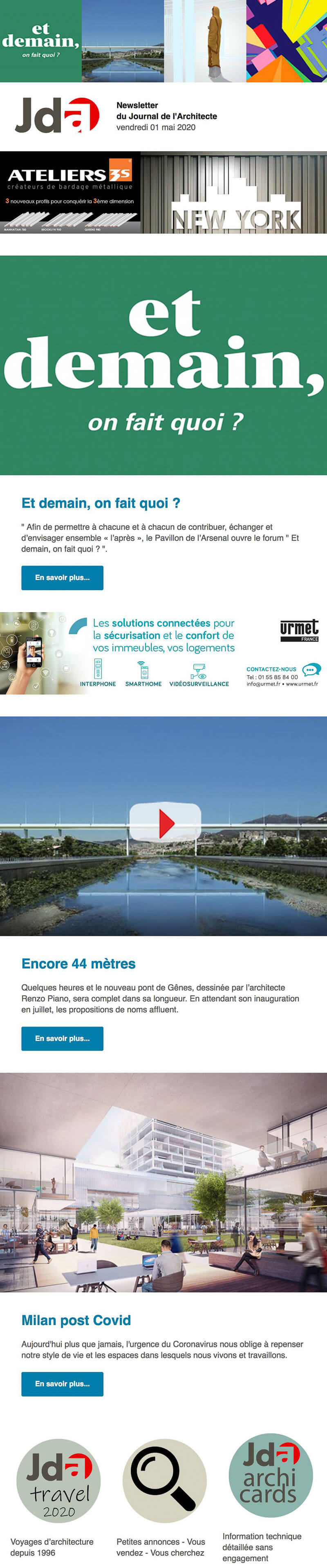 Newsletter Le Journal de l'Architecte