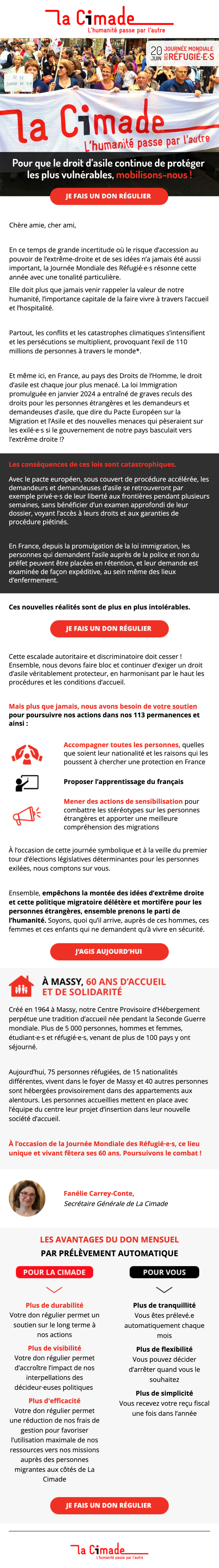 Newsletter La Cimade