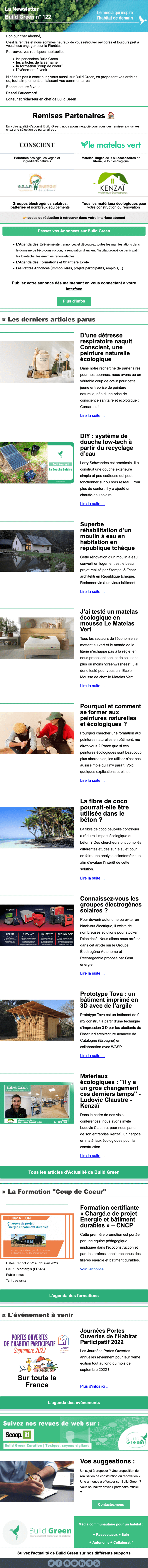 Newsletter Build Green