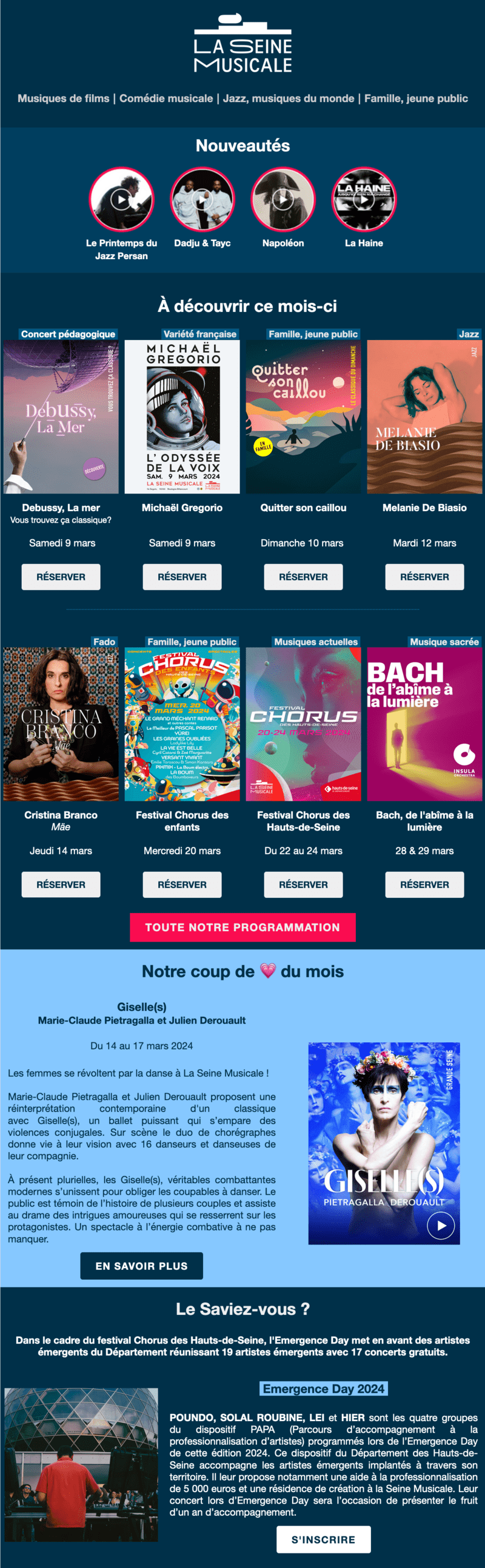 Newsletter La Seine Musicale