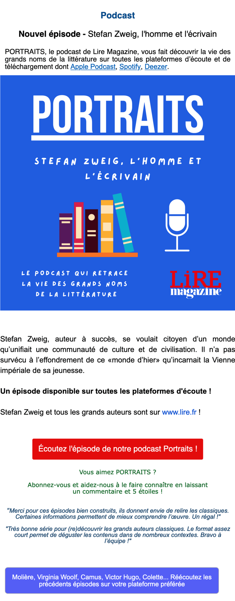 Newsletter Lire Magazine