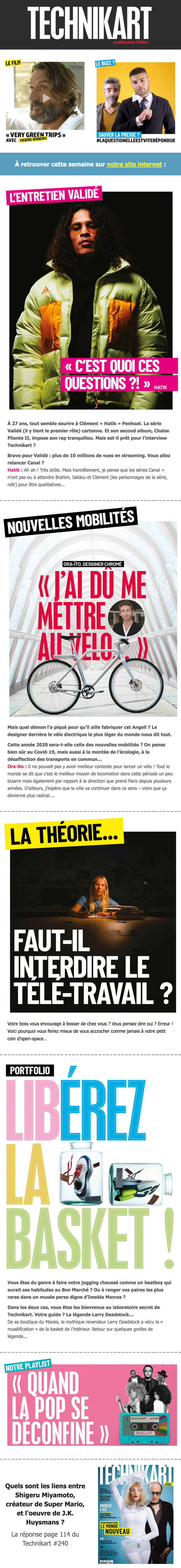 Newsletter Technikart Magazine