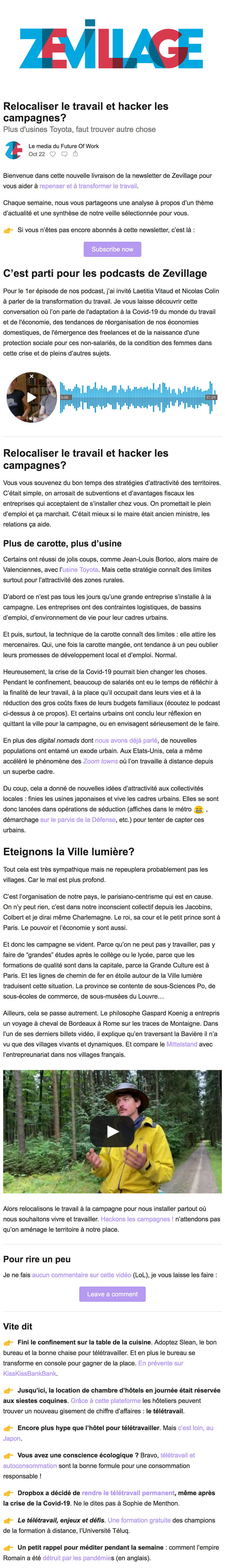 Newsletter Zevillage
