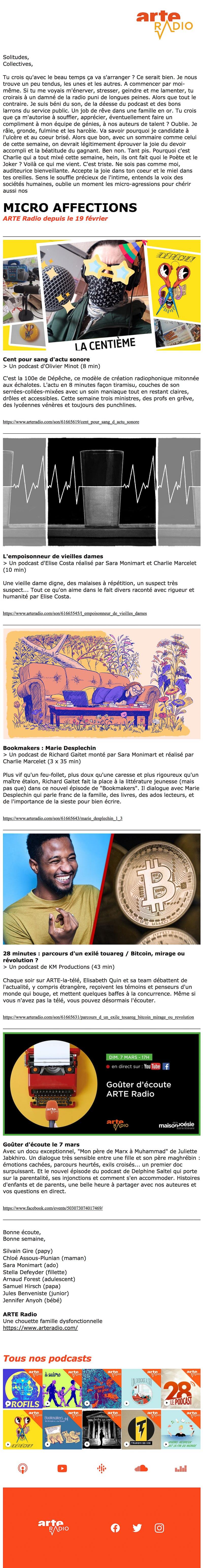 Newsletter Arte Radio