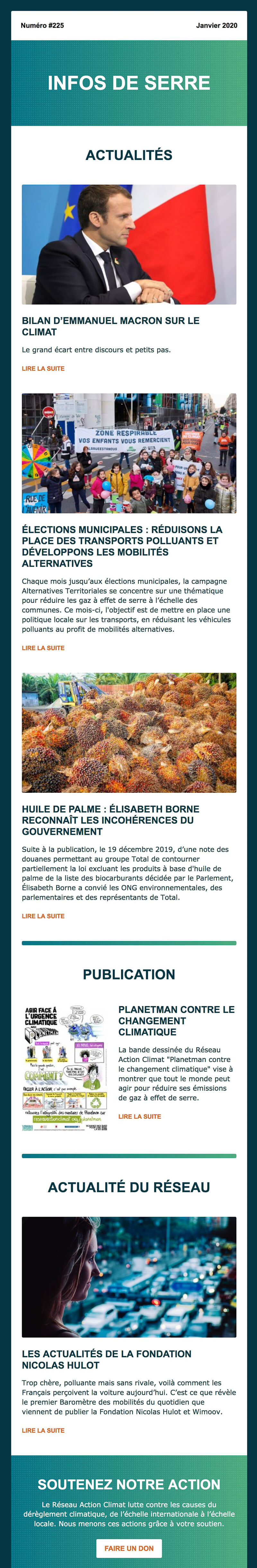 Newsletter Réseau Action Climat