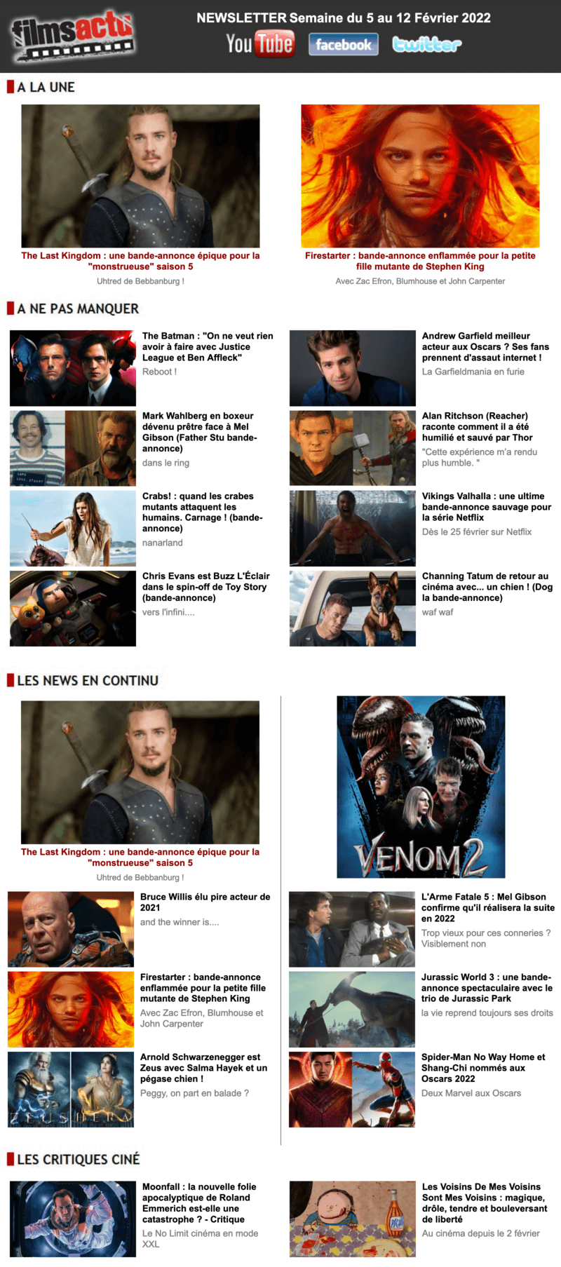 Newsletter FilmsActu