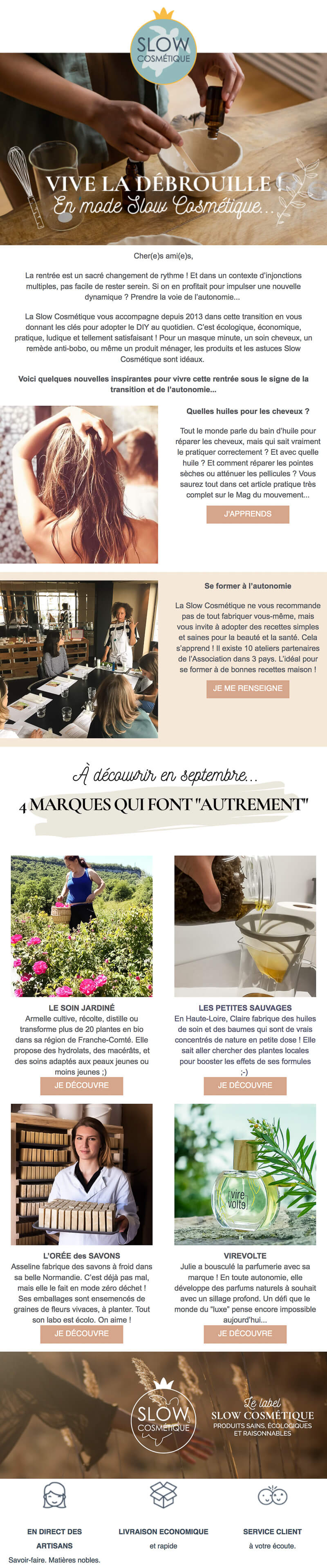 Newsletter Slow Cosmétique