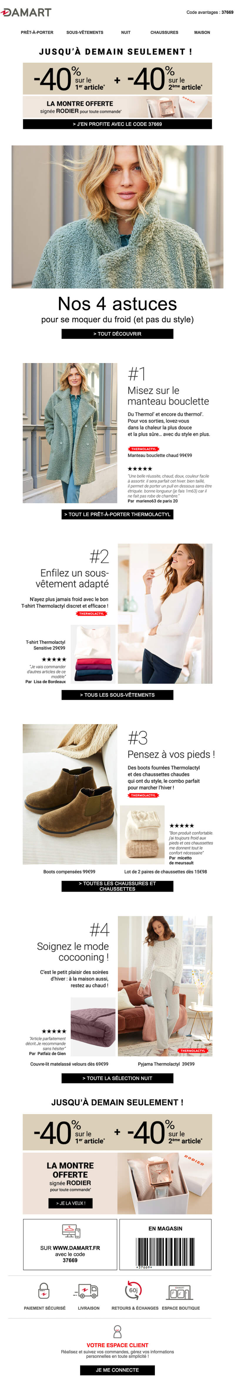 Newsletter Damart