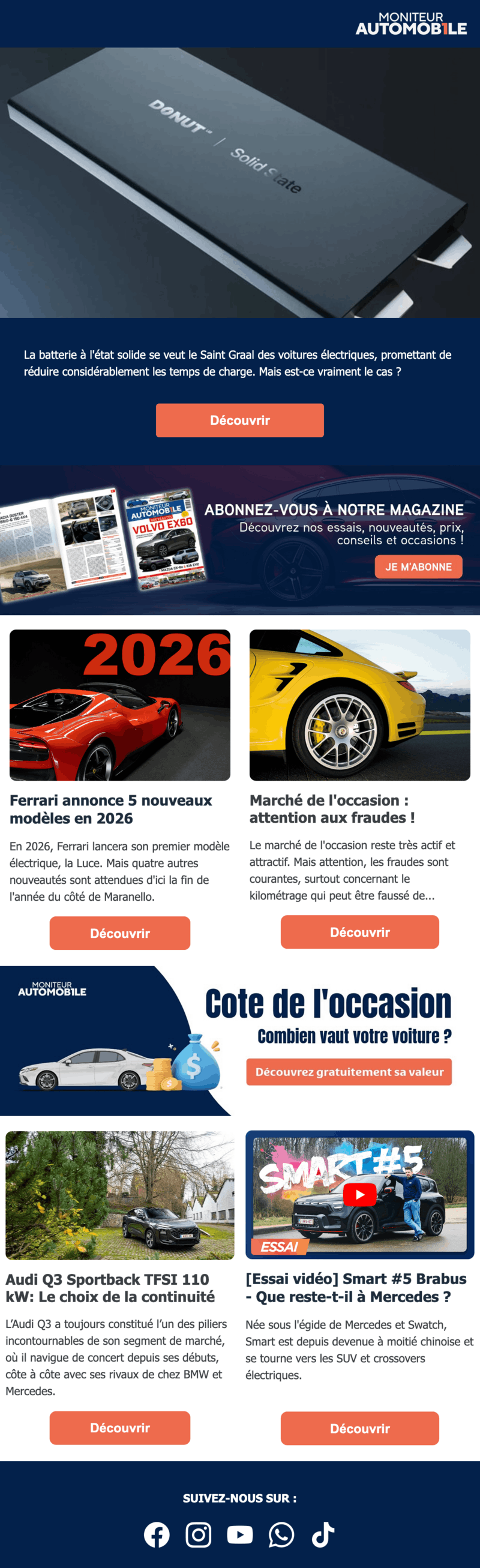 Newsletter Moniteur Automobile
