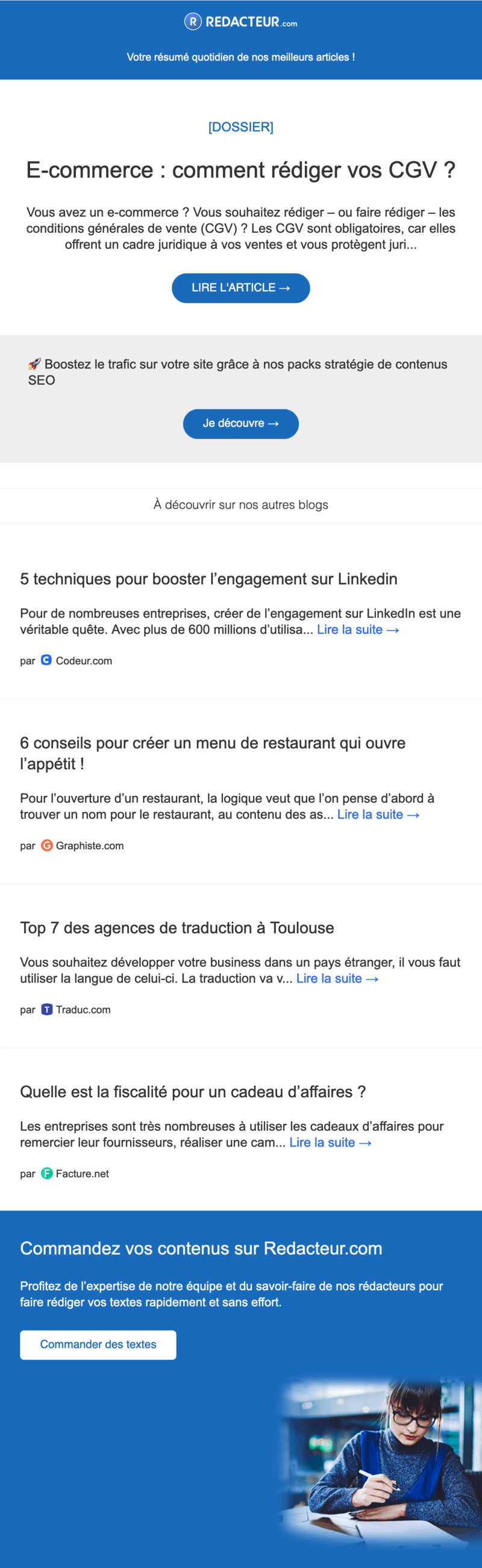 Newsletter Redacteur
