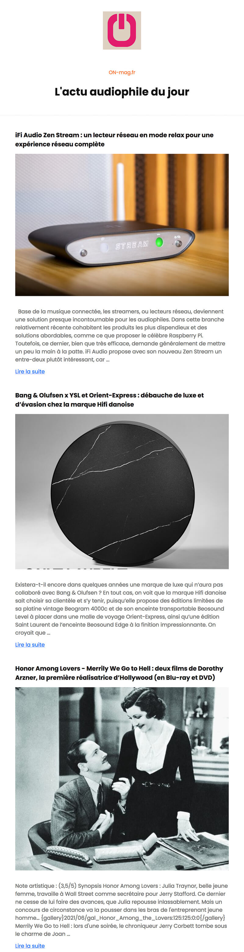 Newsletter ON-mag.fr