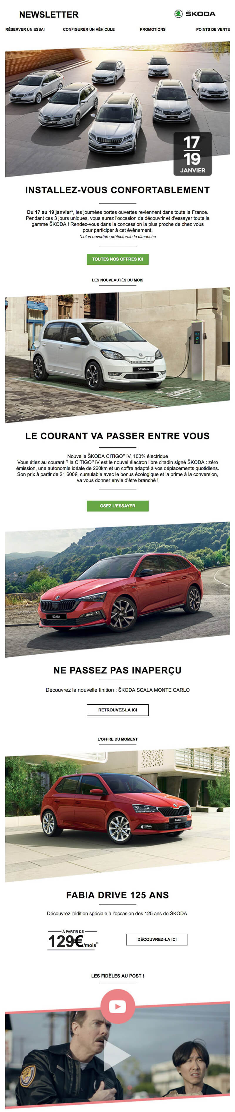 Newsletter Škoda France