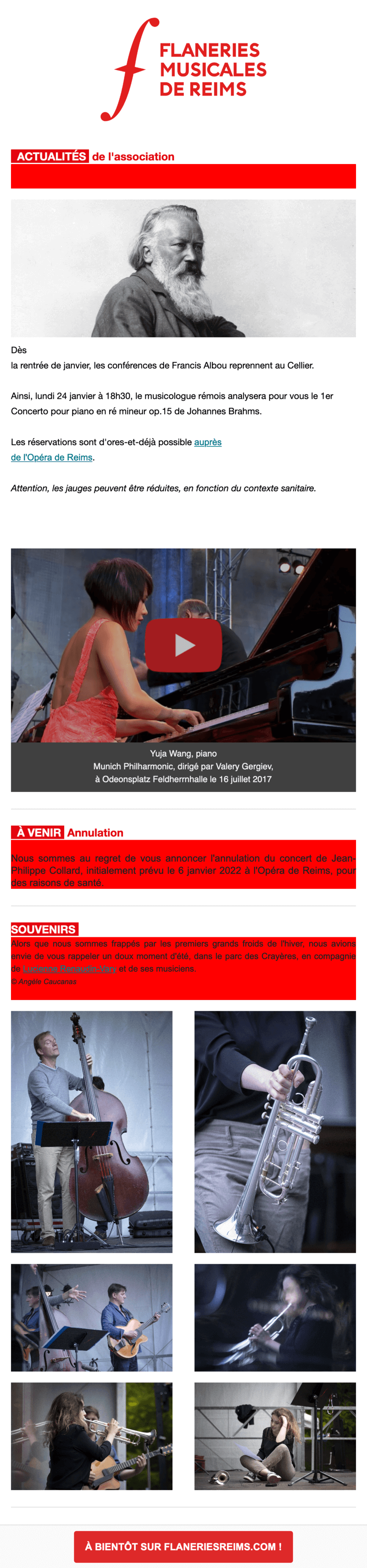Newsletter Les Flâneries Musicales de Reims