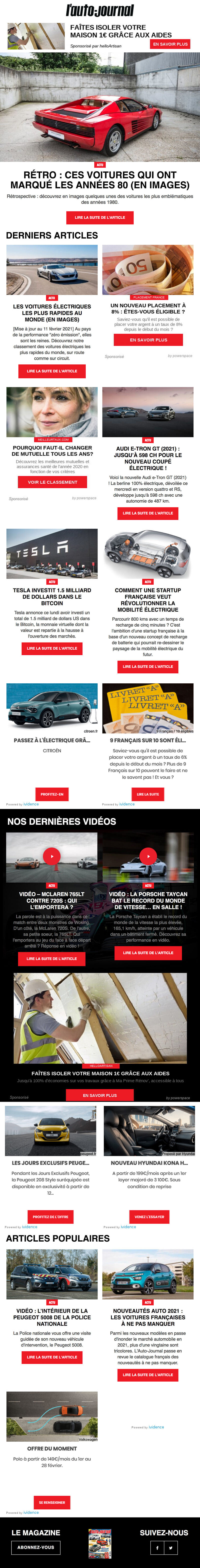 Newsletter Auto Journal