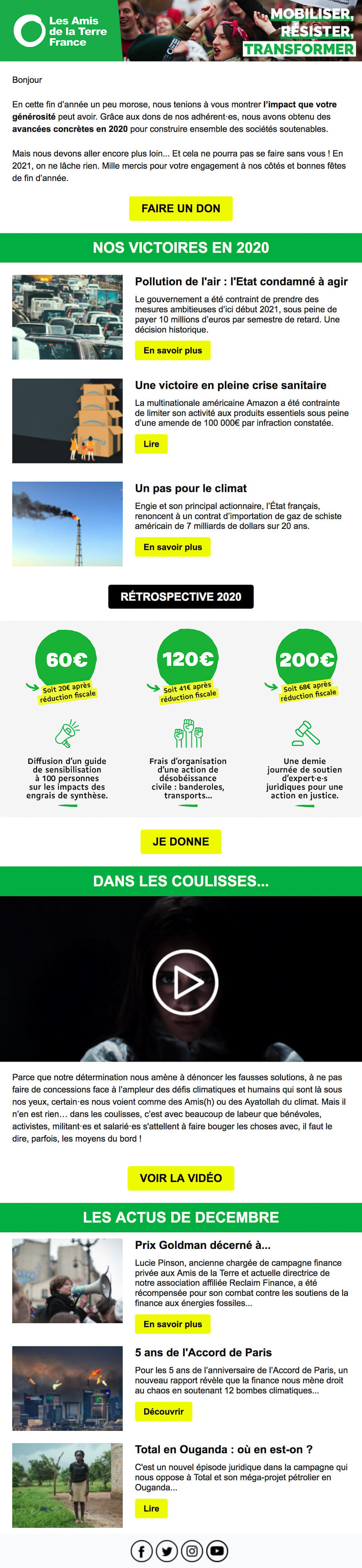Newsletter Amis de la Terre