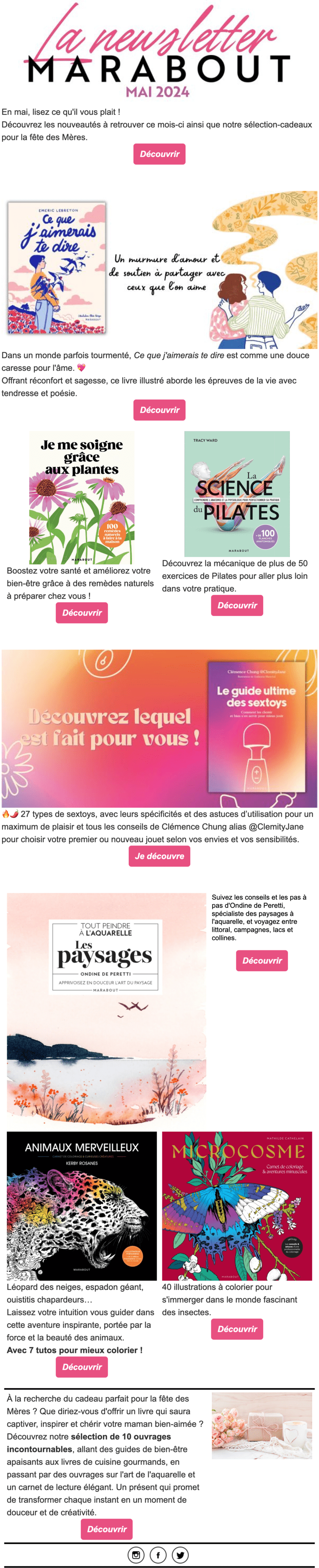 Newsletter Éditions Marabout