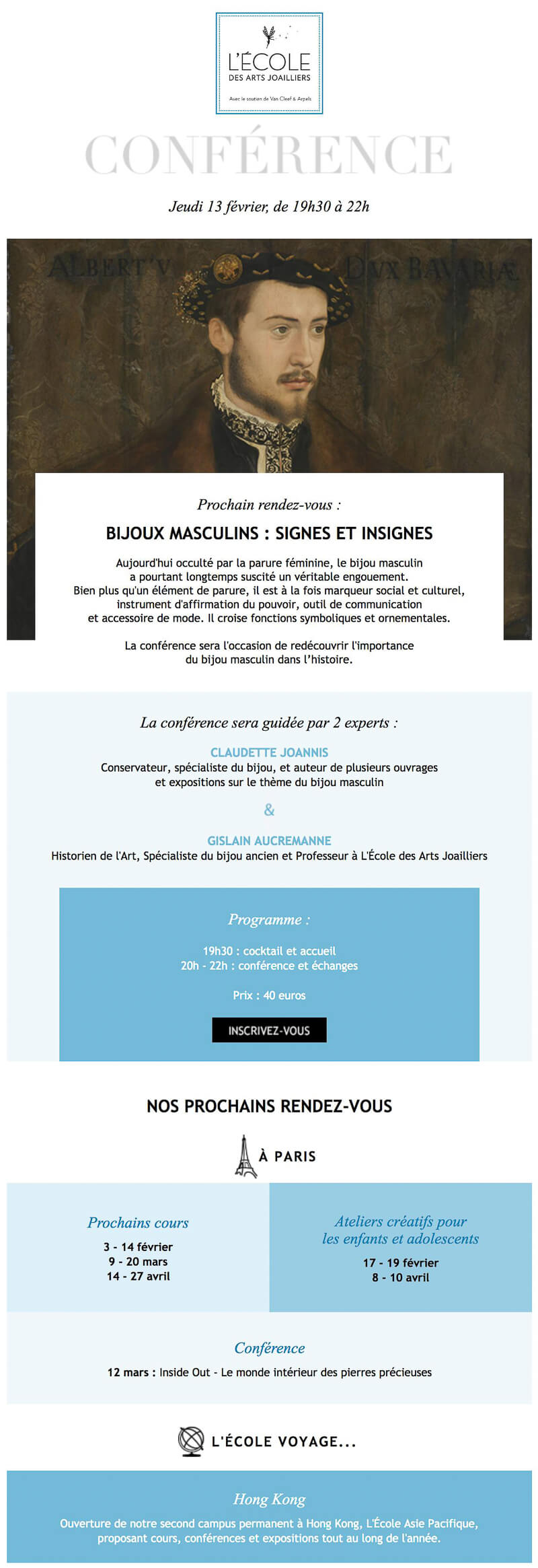 Newsletter L'École Van Cleef & Arpels