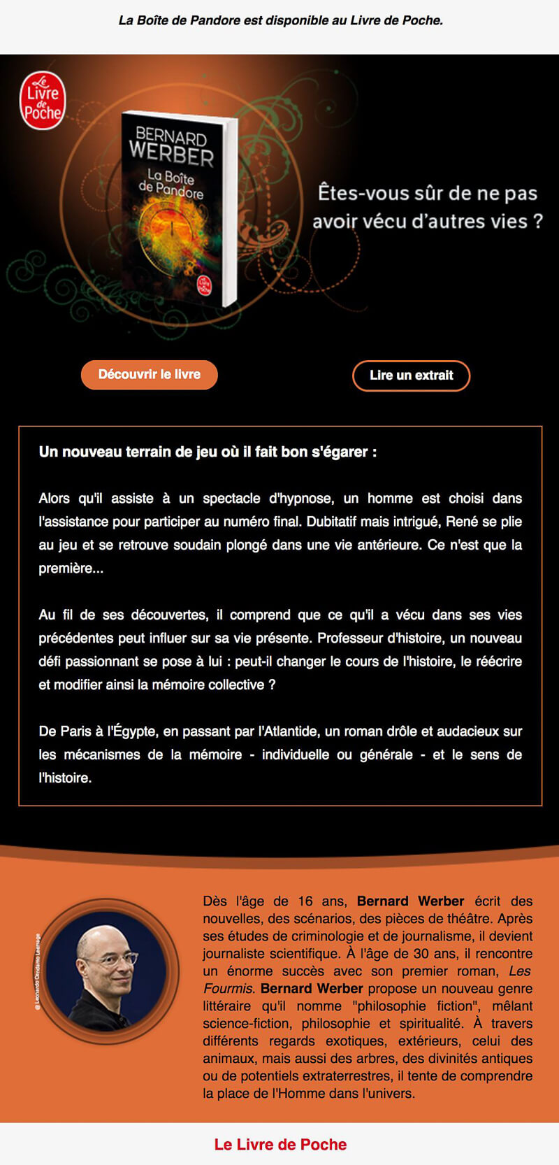 Newsletter Livre de Poche