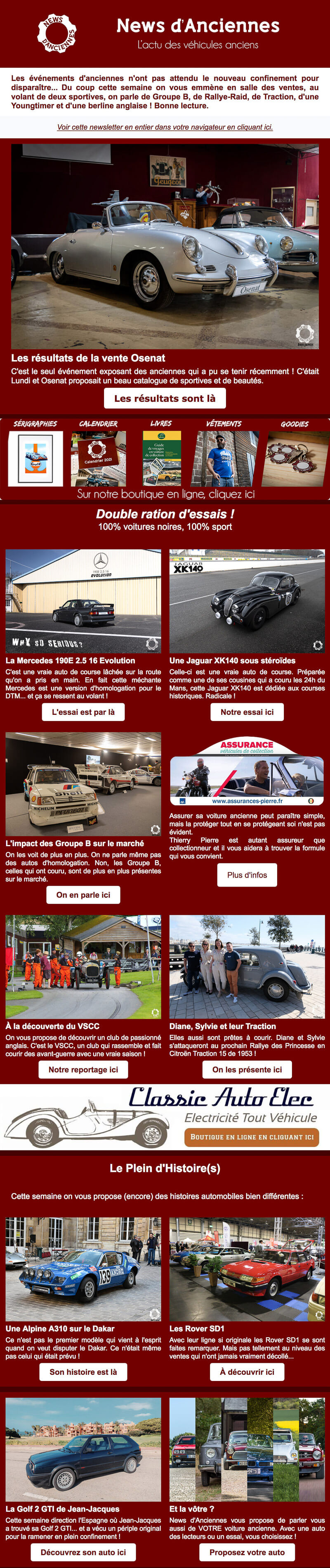 Newsletter News d'Anciennes