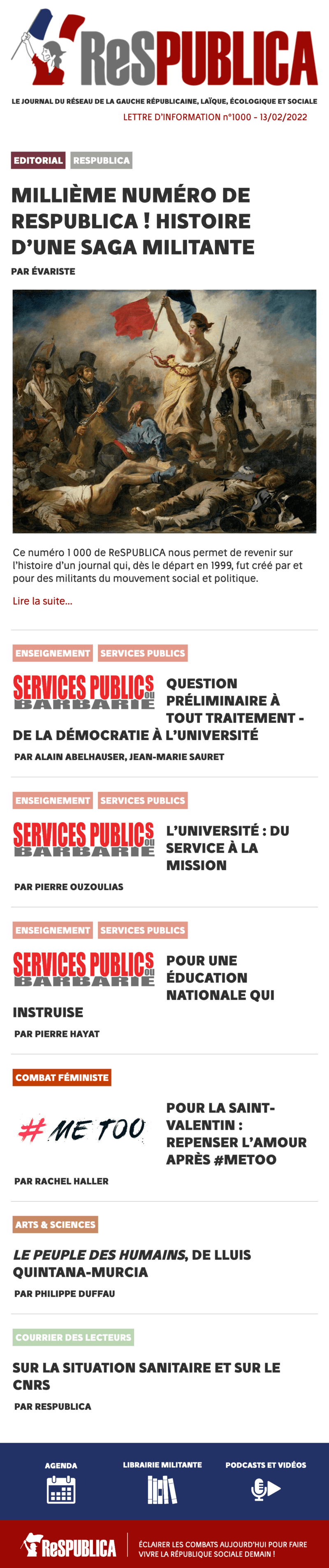 Newsletter ReSPUBLICA