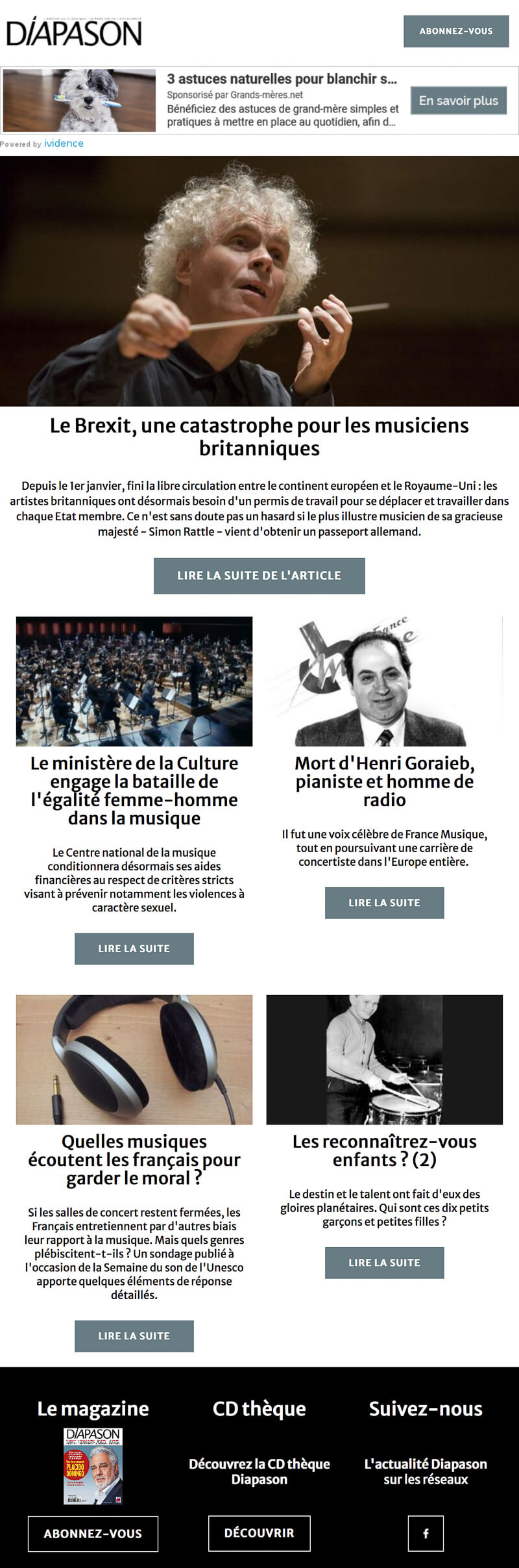 Newsletter Diapason