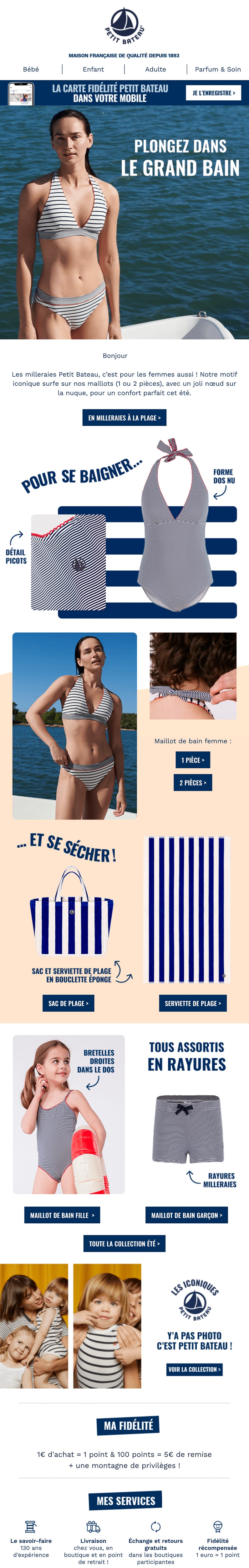 Newsletter Petit Bateau