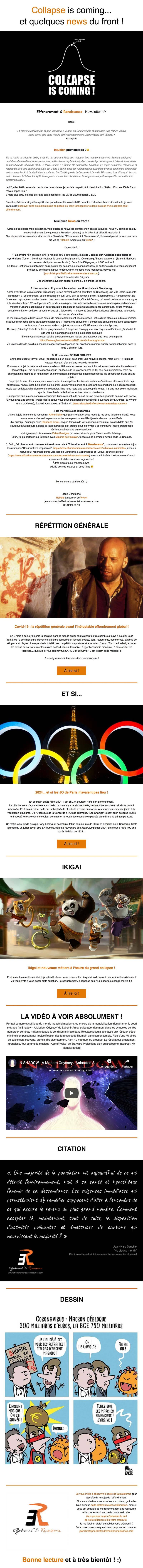 Newsletter Effondrement & Renaissance