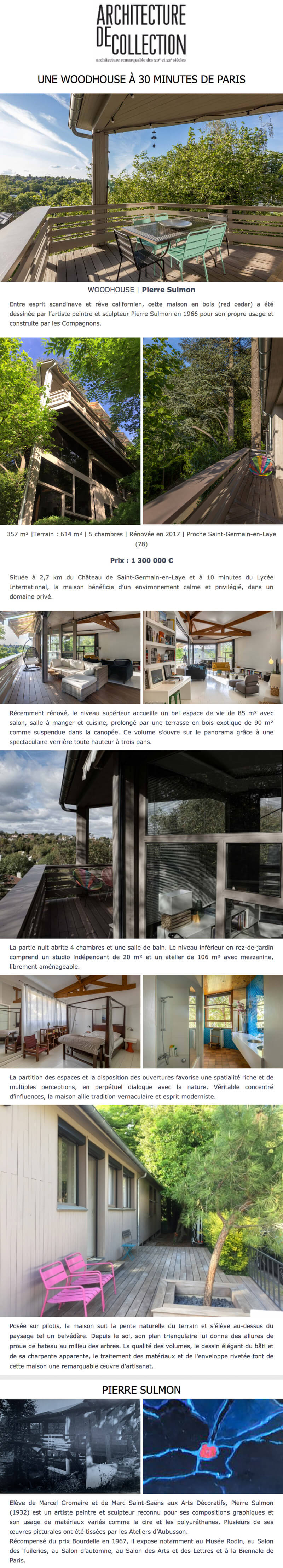 Newsletter Architecture de Collection