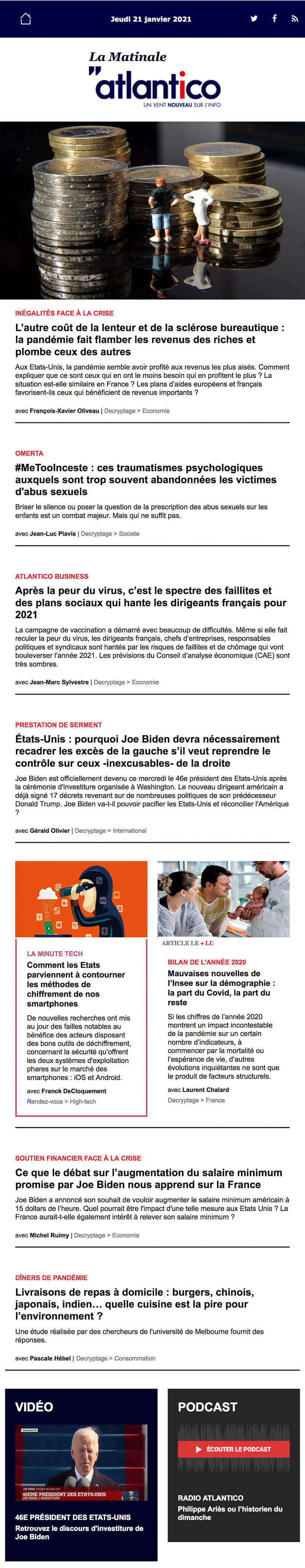 Newsletter Atlantico