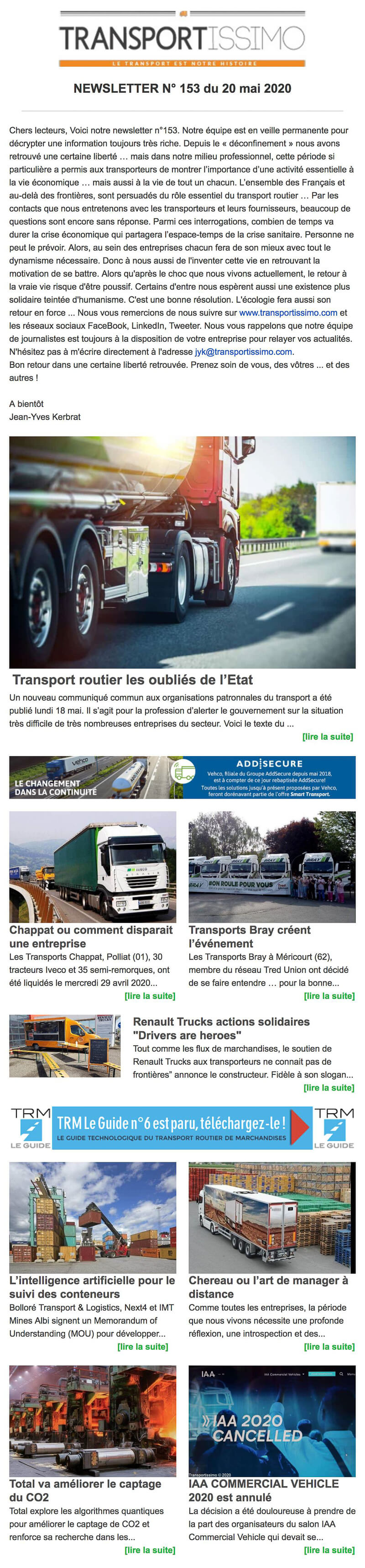 Newsletter Transportissimo