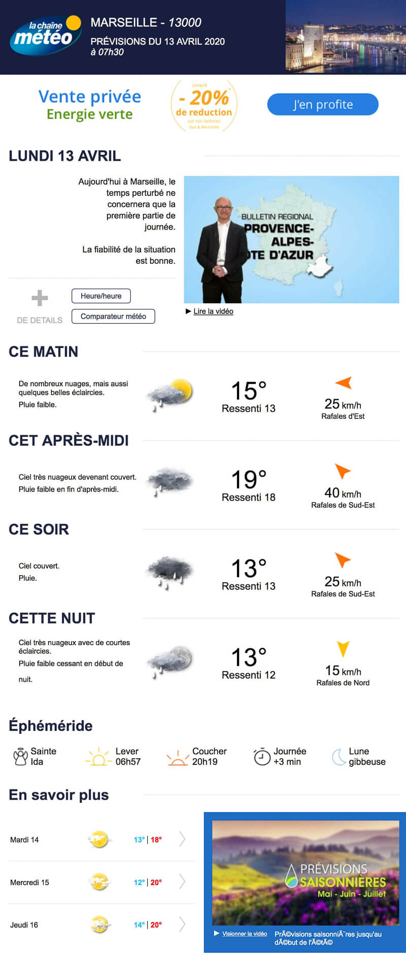 Newsletter La Chaîne Météo