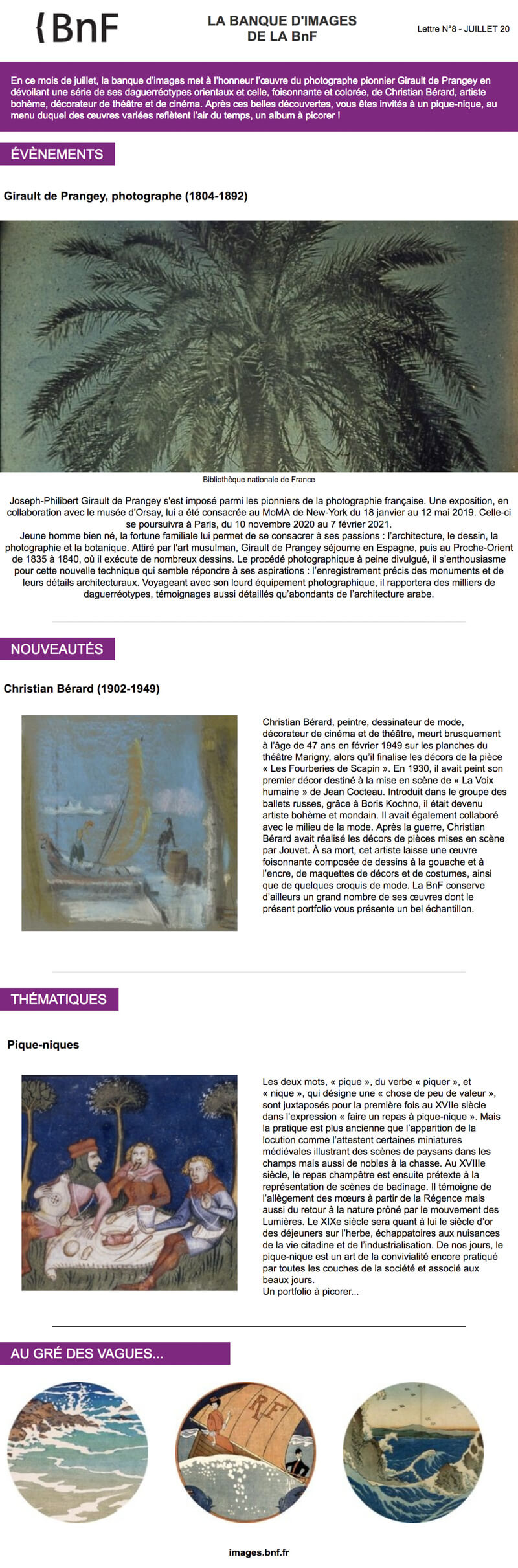 Newsletter BnF - La banque d’images