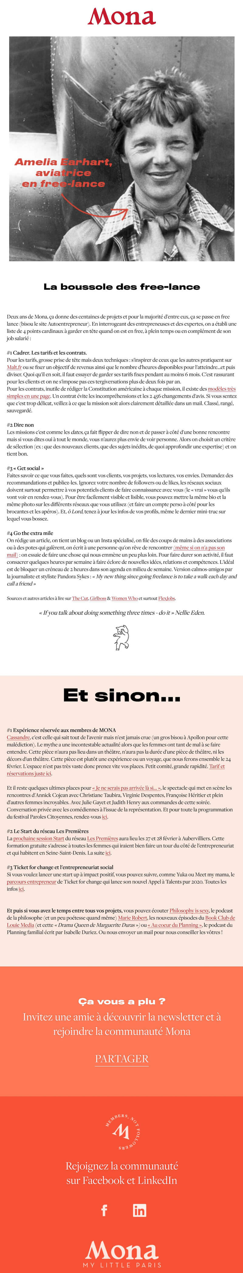 Newsletter Mona By My Little Paris