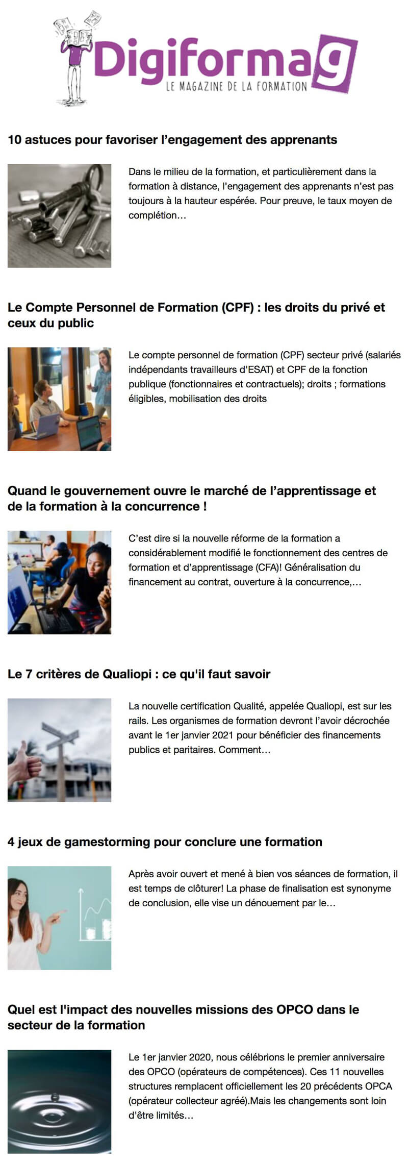 Newsletter Digiformag