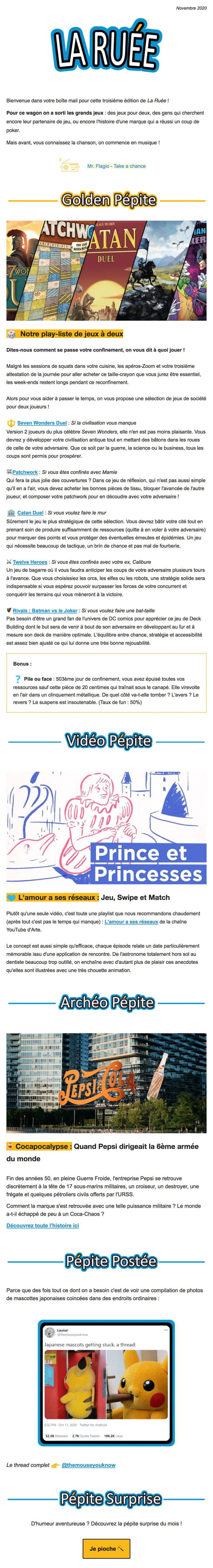 Newsletter La Ruée