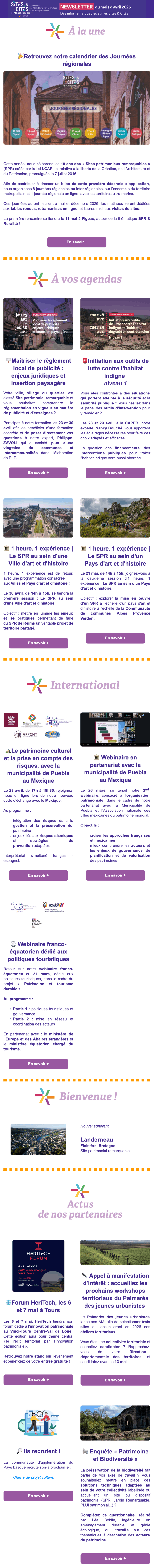 Newsletter Sites & Cités