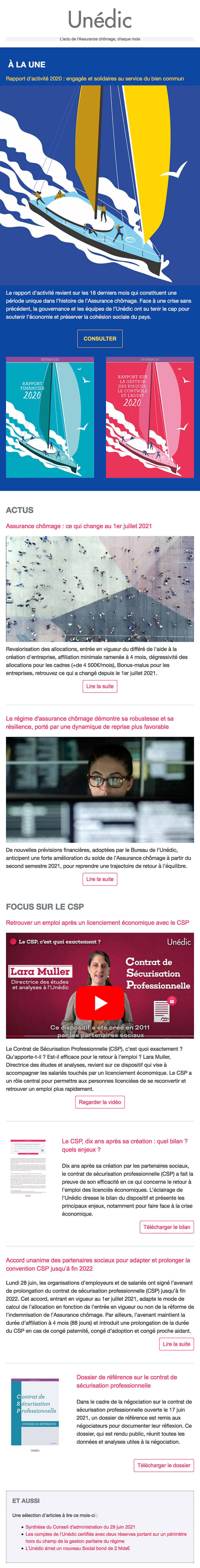 Newsletter Unédic