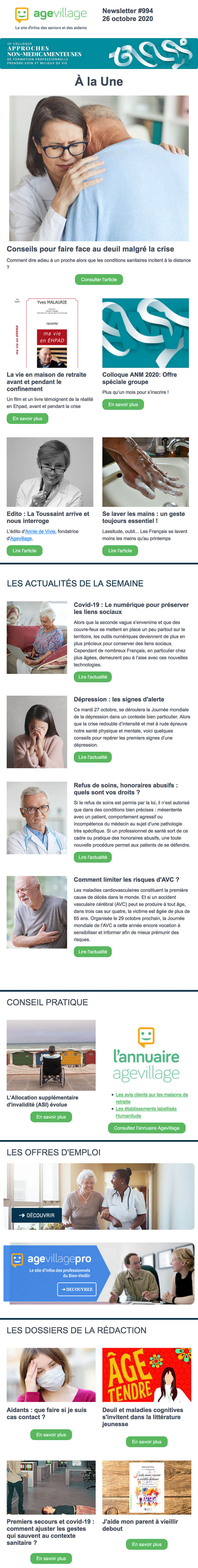 Newsletter Agevillage