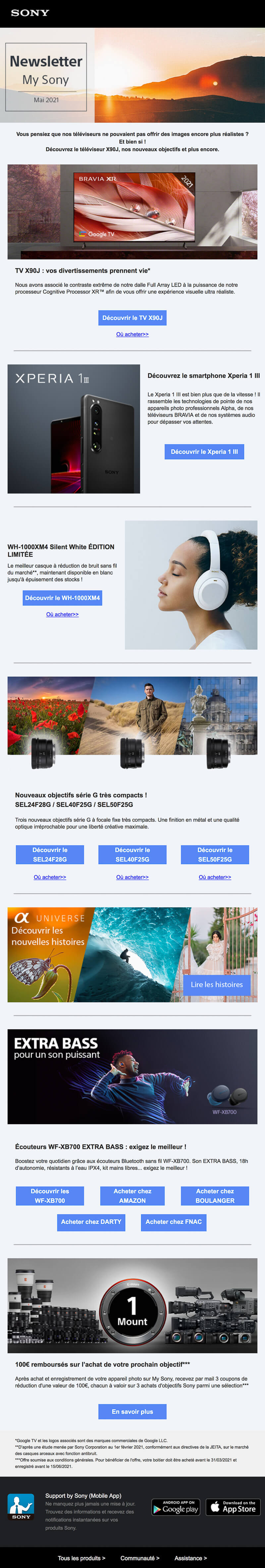 Newsletter Sony