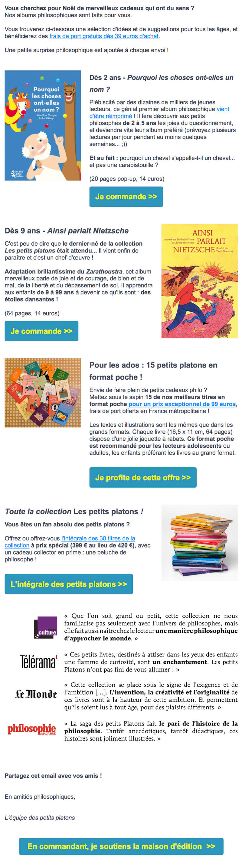 Newsletter Les petits Platons