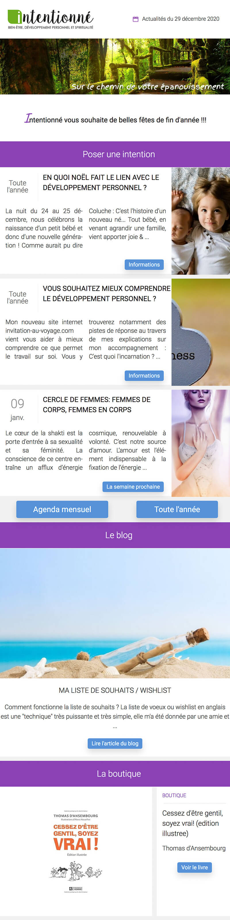 Newsletter Intentionné