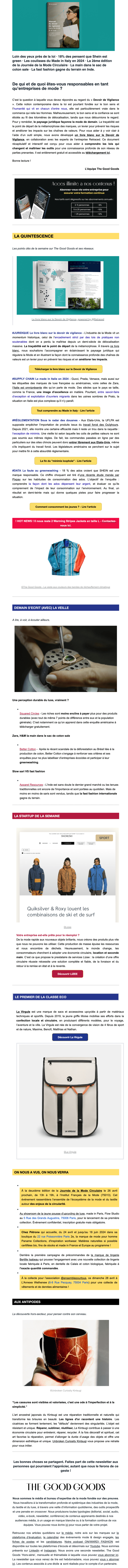 Newsletter The Good Goods