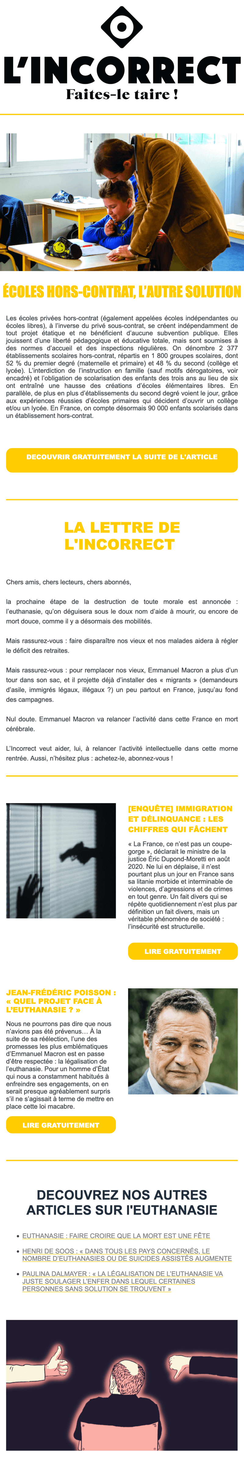 Newsletter L'Incorrect